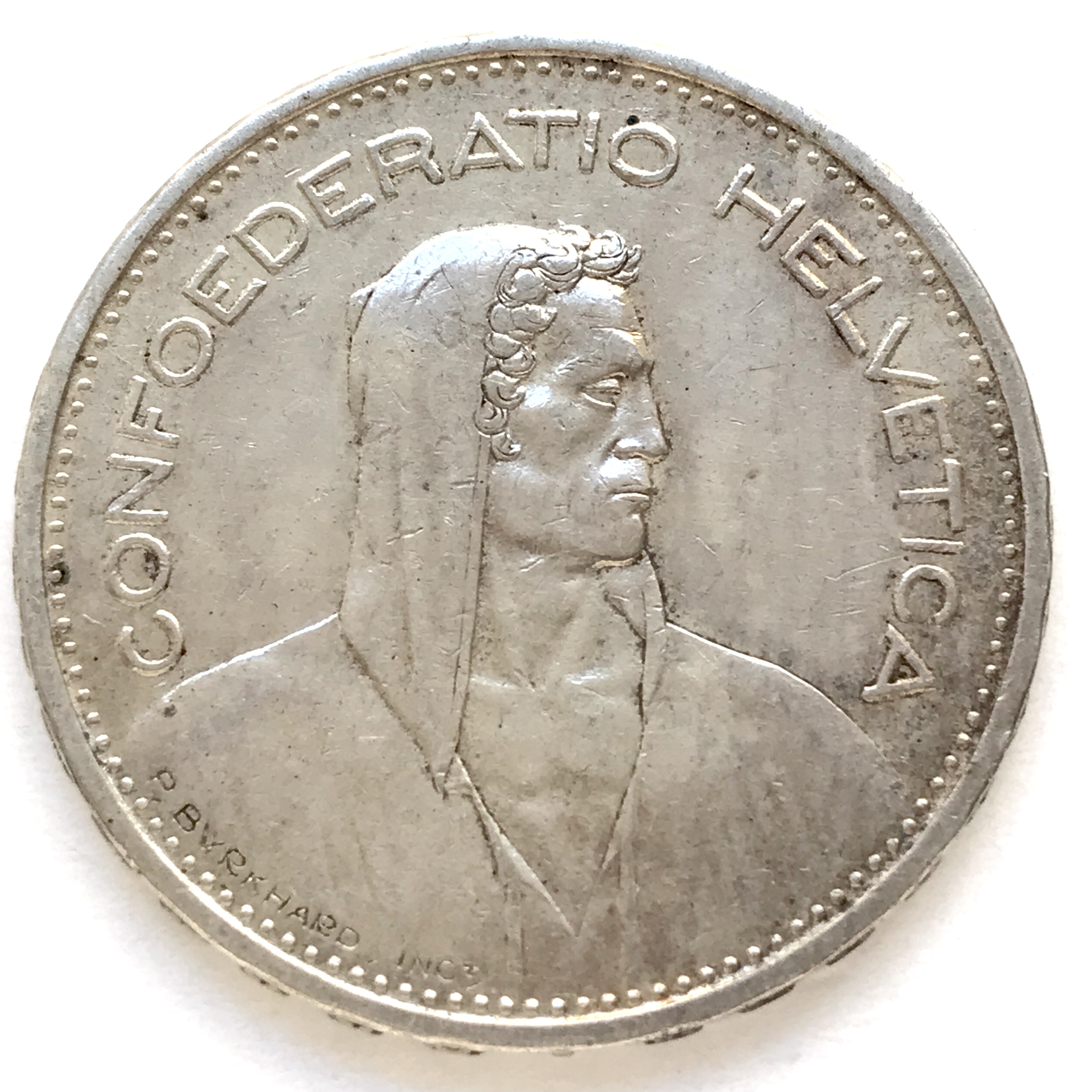 Suisse, 5 francs berger argent 1932 Berne