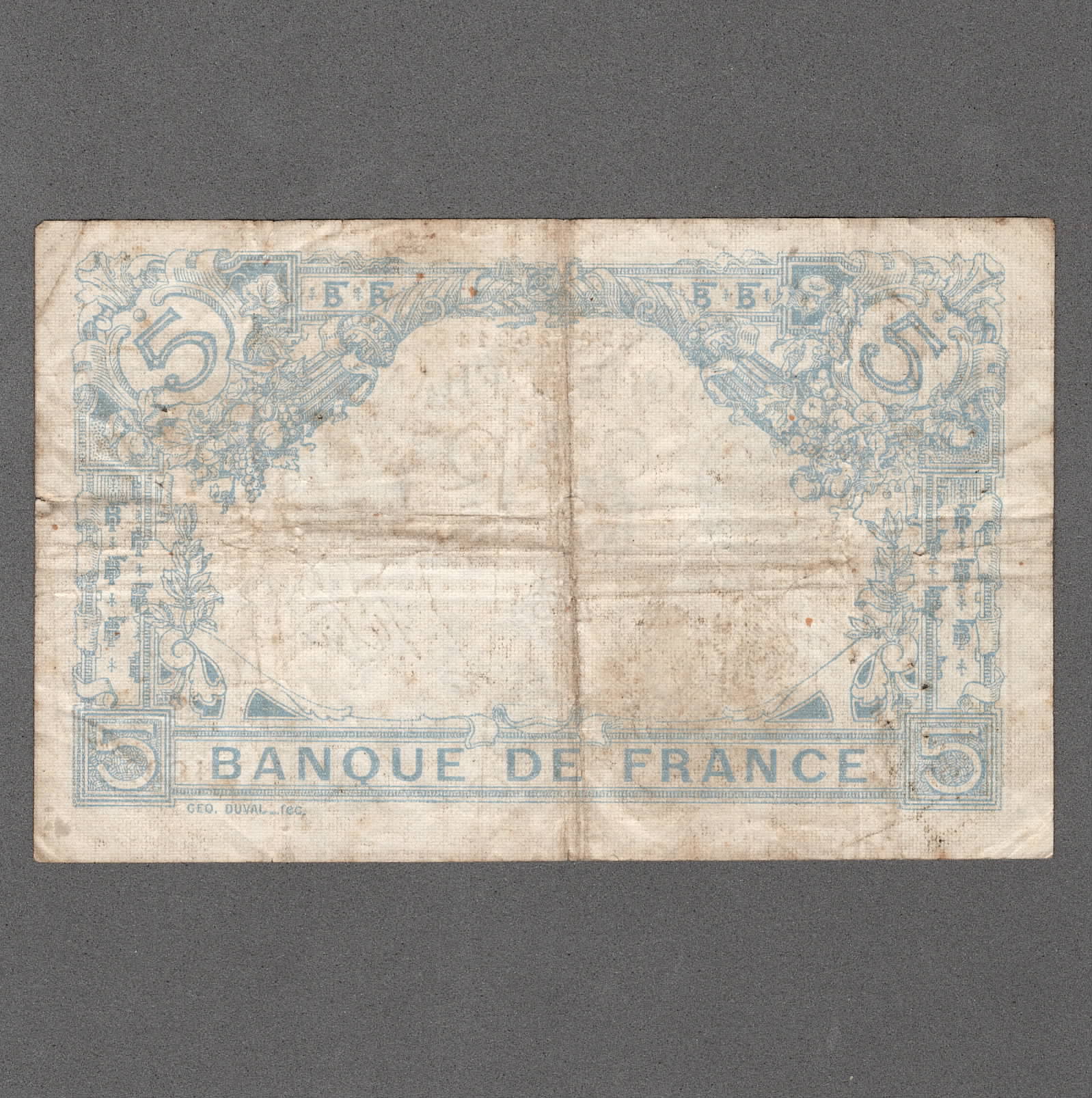 5 francs Bleu 1916 Lion inversé Type 1905 F.02bis/04