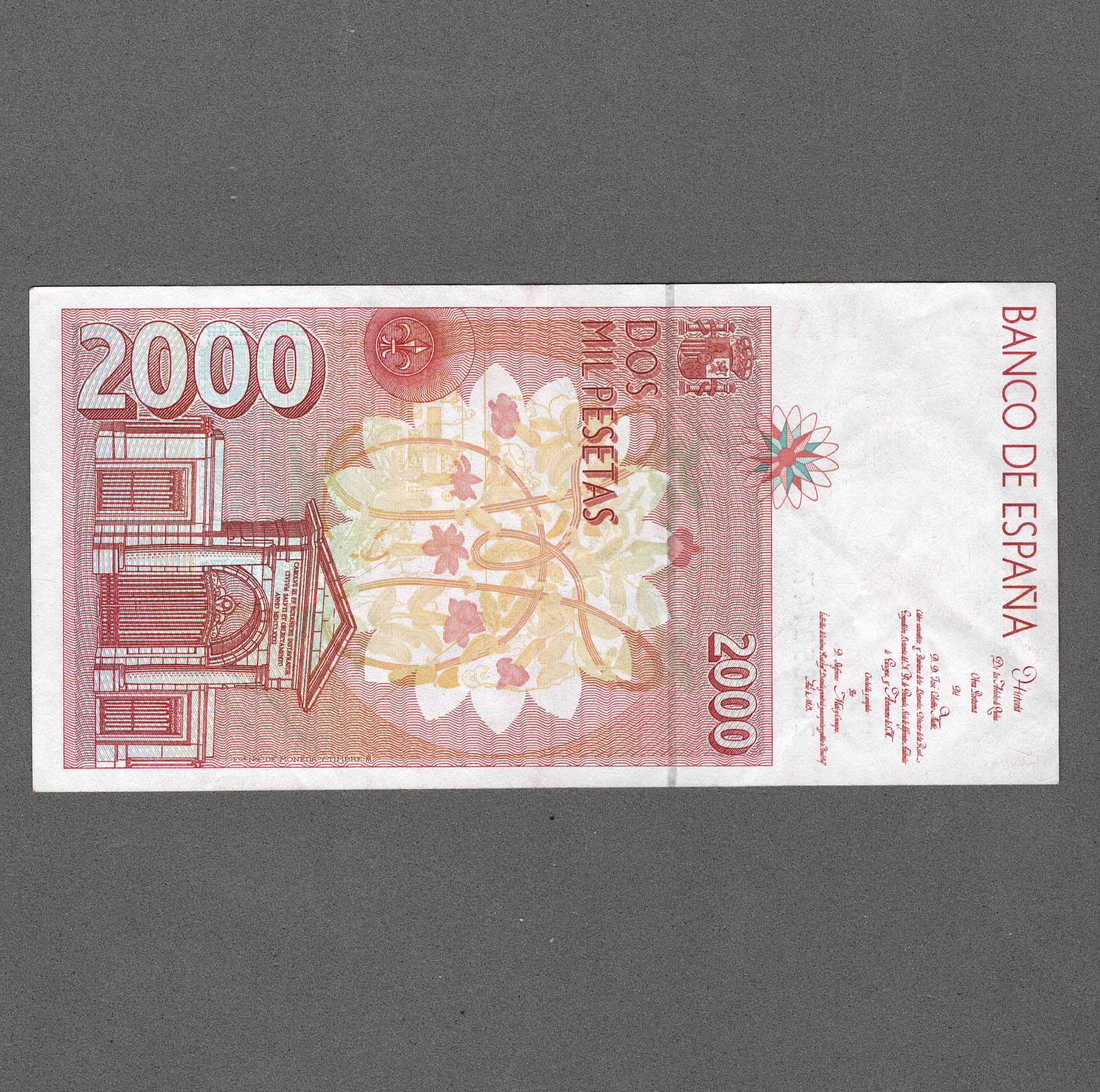 Espagne 2000 Pesetas 1992 José Celestino Mutis. SUP