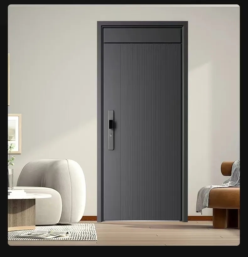 Modern Gray Security Door