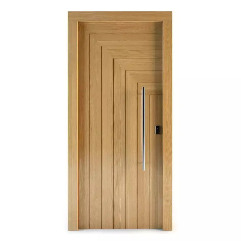 Modern Wooden Door with Geometric Design