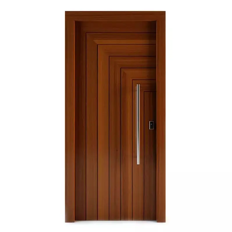 Modern Wooden Door with Geometric Design