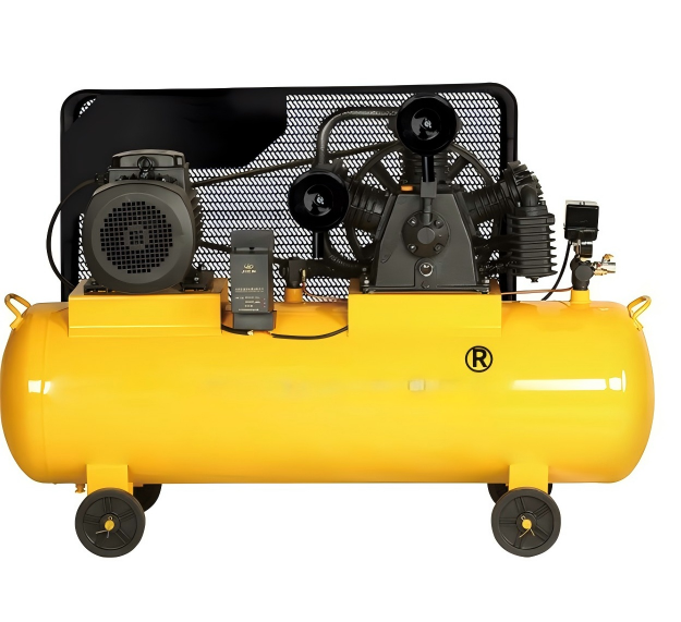 100L 3HP Double Cylinder With Tire Moving Silent Piston Motor Air Compressor