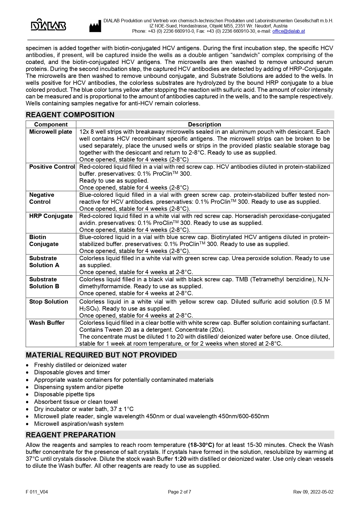 Reactivo ELISA para HCV