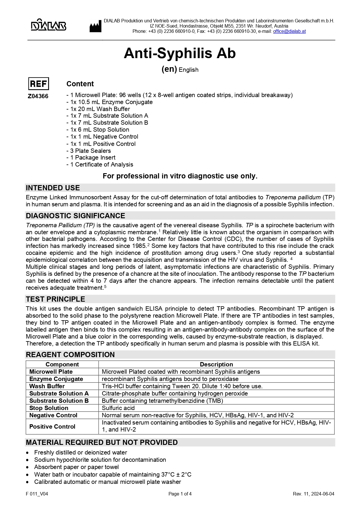 Reactivo ELISA para Anti-Syphilis Ab