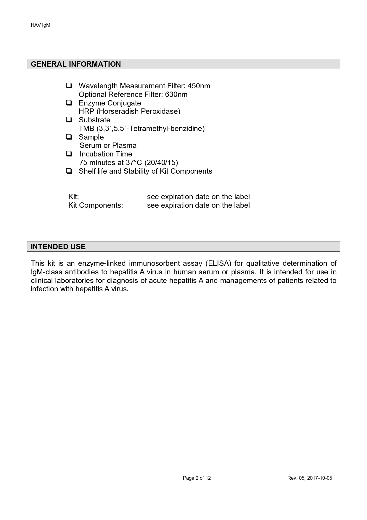 Reactivo ELISA para HAV IgM