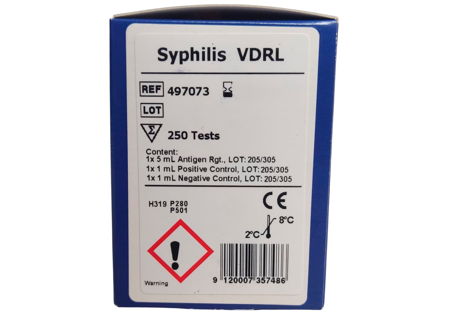 Reactivo VDRL para 250 Pbas