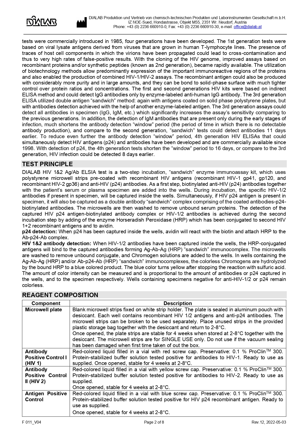 Reactivo ELISA para HIV 1/2 Ag/Ab