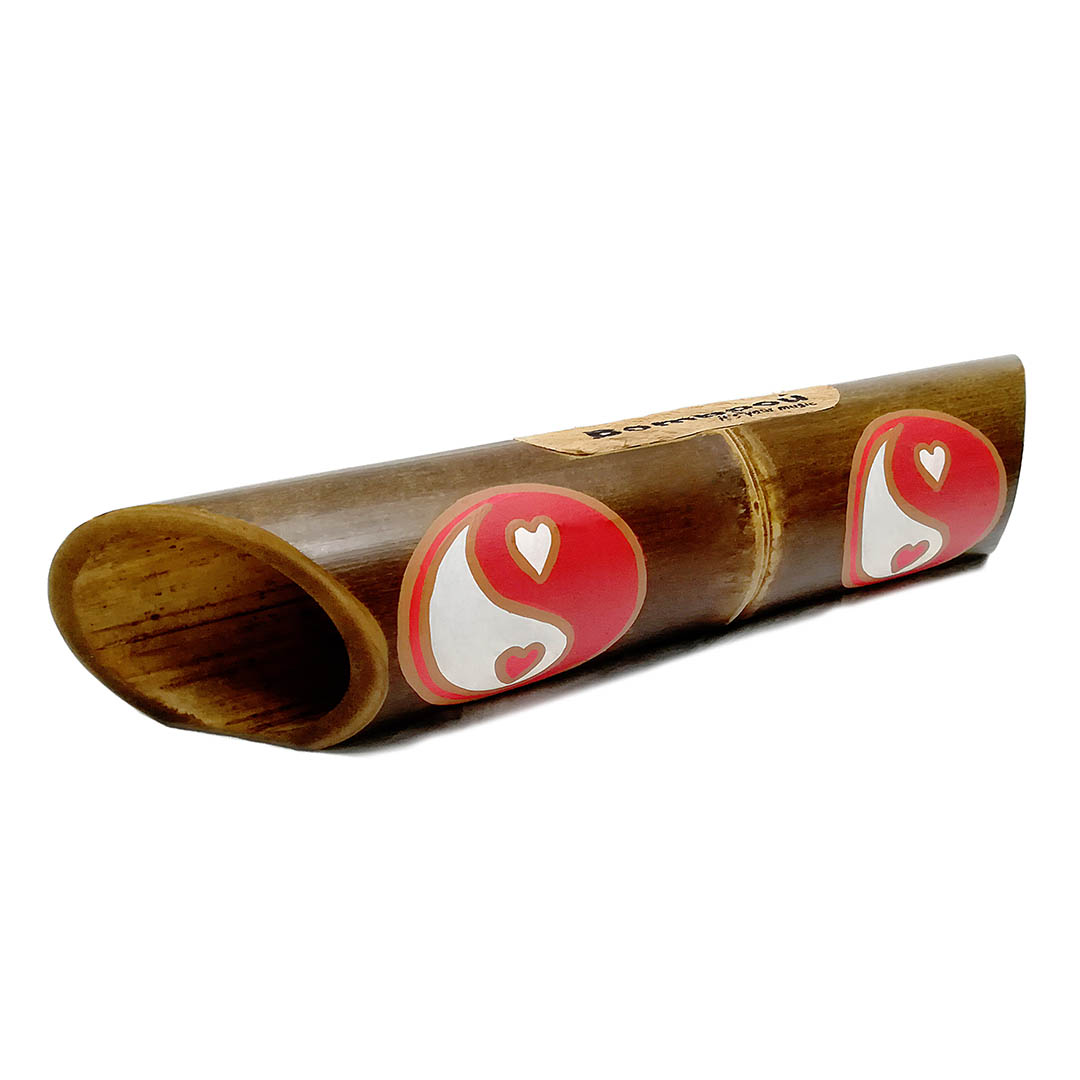 BOMBOOU Altavoz de Bambú Pintado Heart in Ying Yang