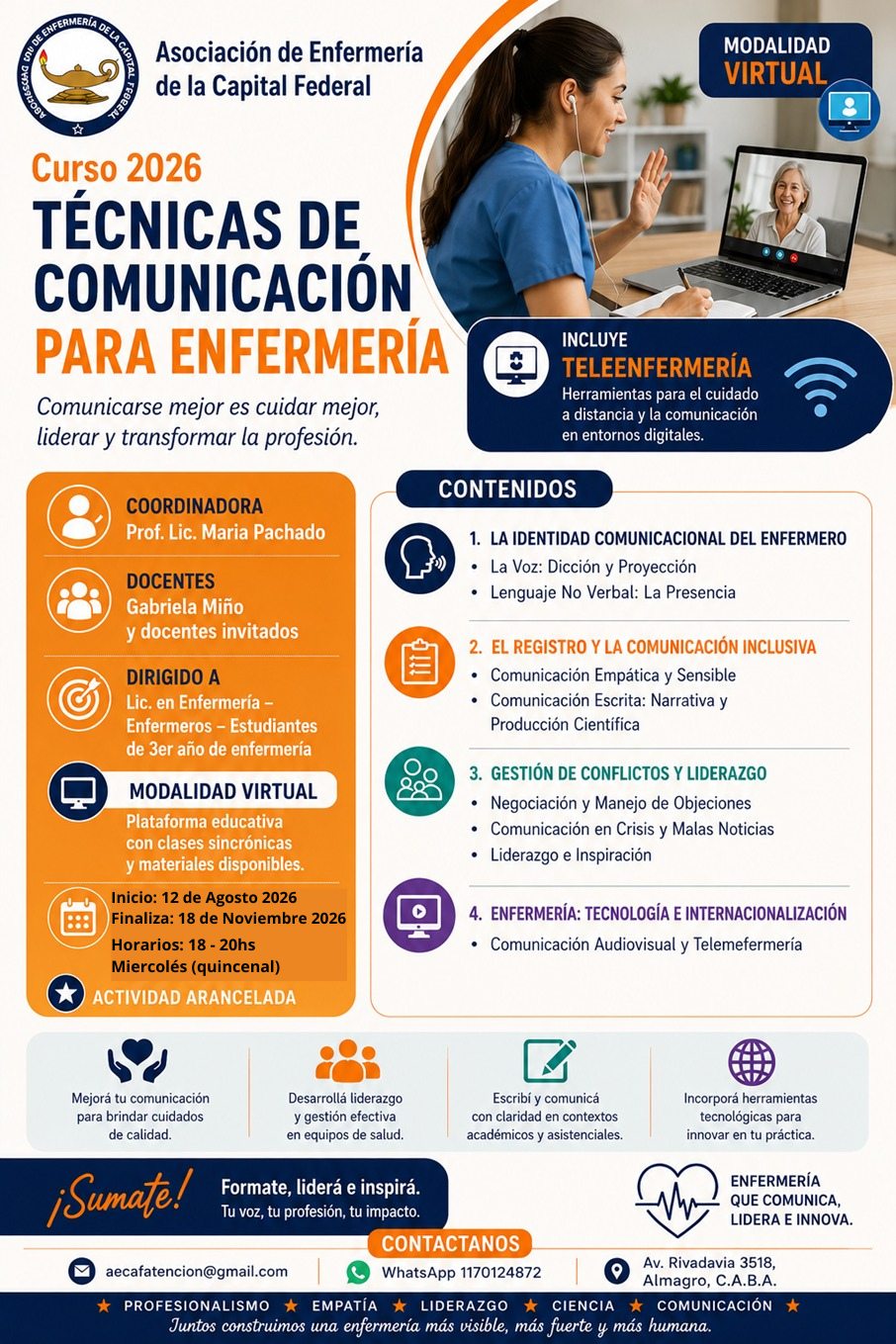 Tecnicas de Comunicación para Enfermería - Modalidad Virtual