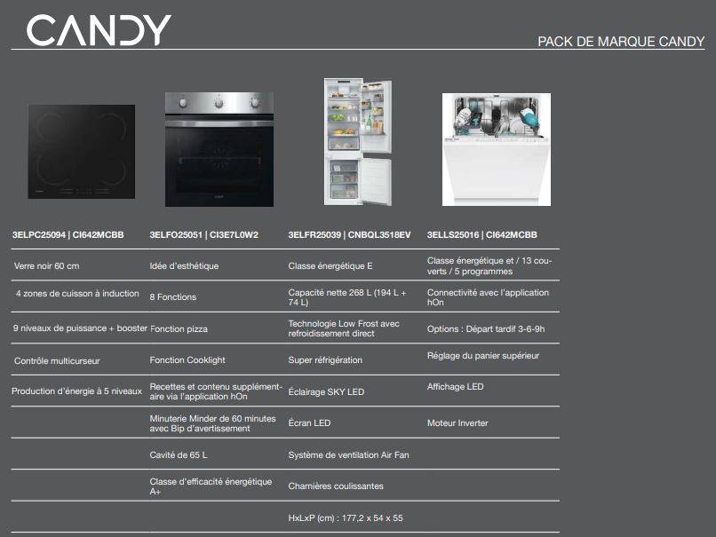 330AF - Cuisine avec 4 électroménagers