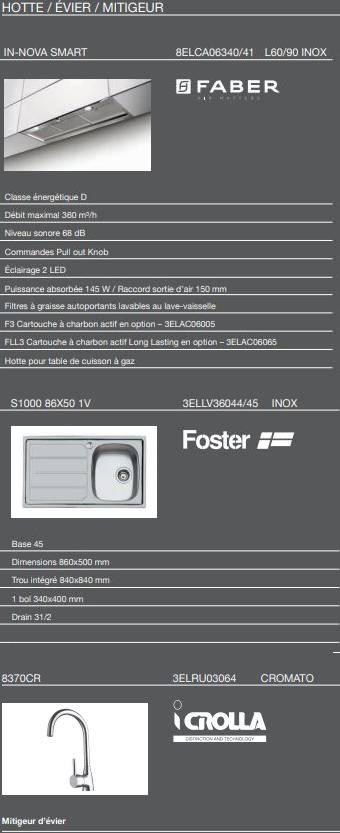 330AF - Cuisine avec 4 électroménagers