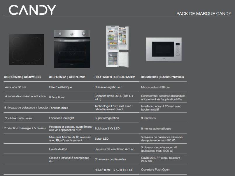 300AF - Cuisine avec 4 électroménagers