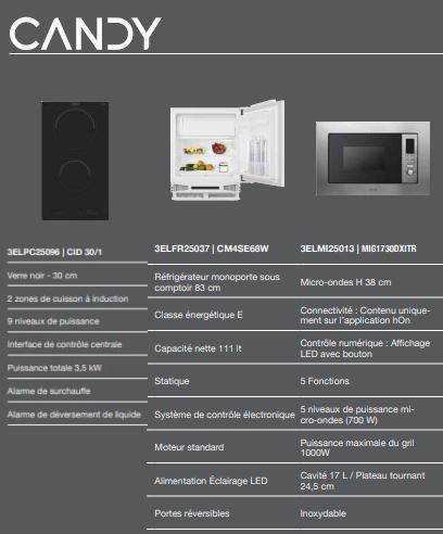 124AF - Cuisine ave 3 électroménagers