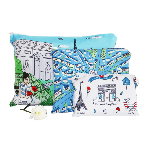 Lots 3 Pochettes "Arc de Triomphe"