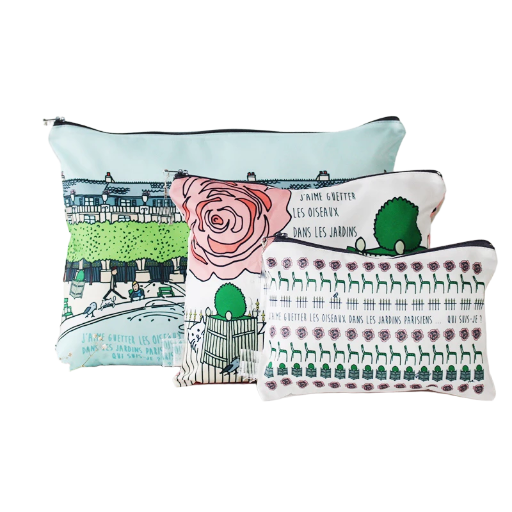 Lots 3 Pochettes "Jardin"