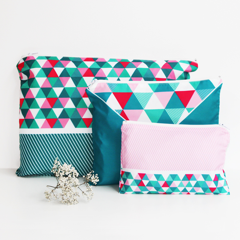 Lots 3 Pochettes "Triangle"