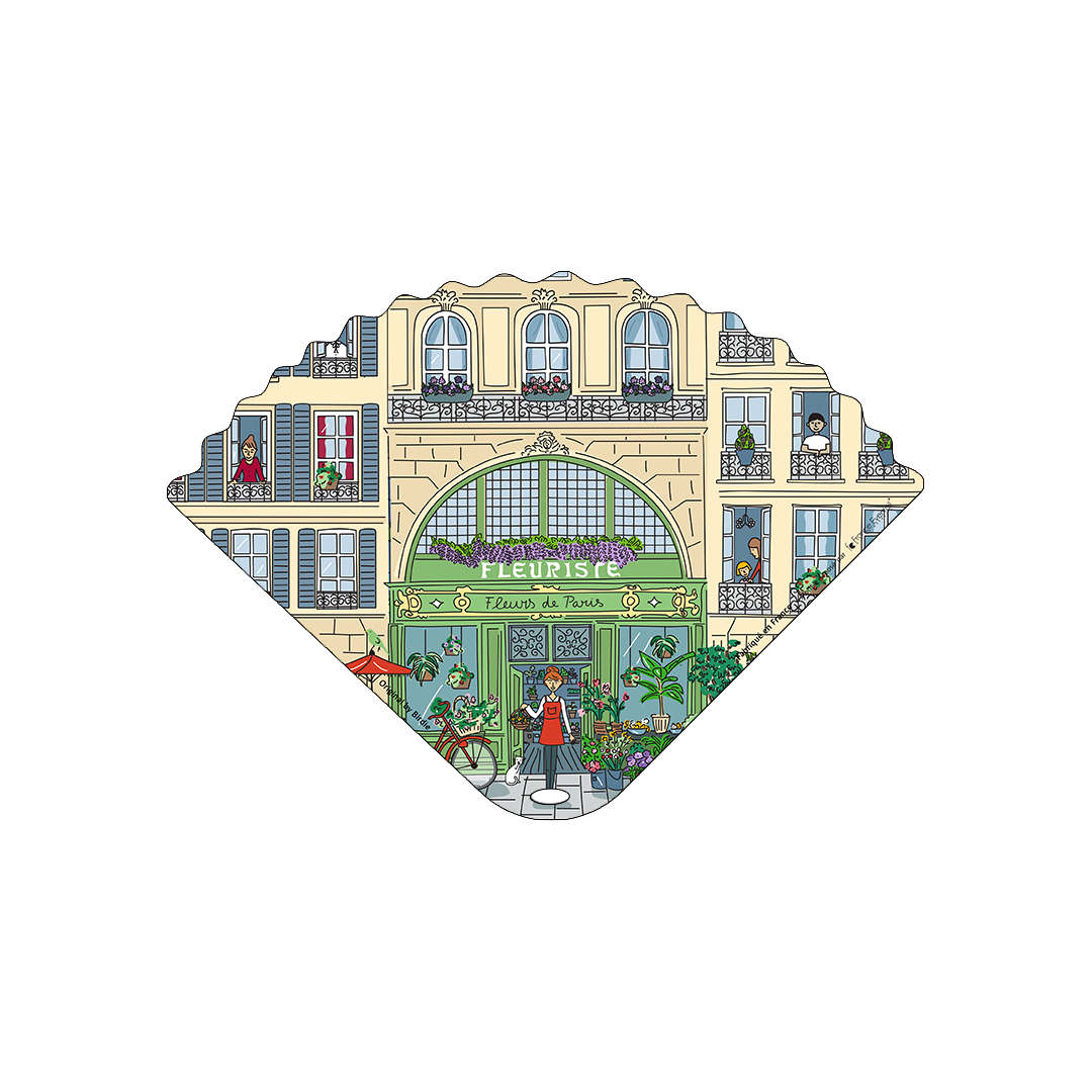 Eventail "Fleuriste de Paris"