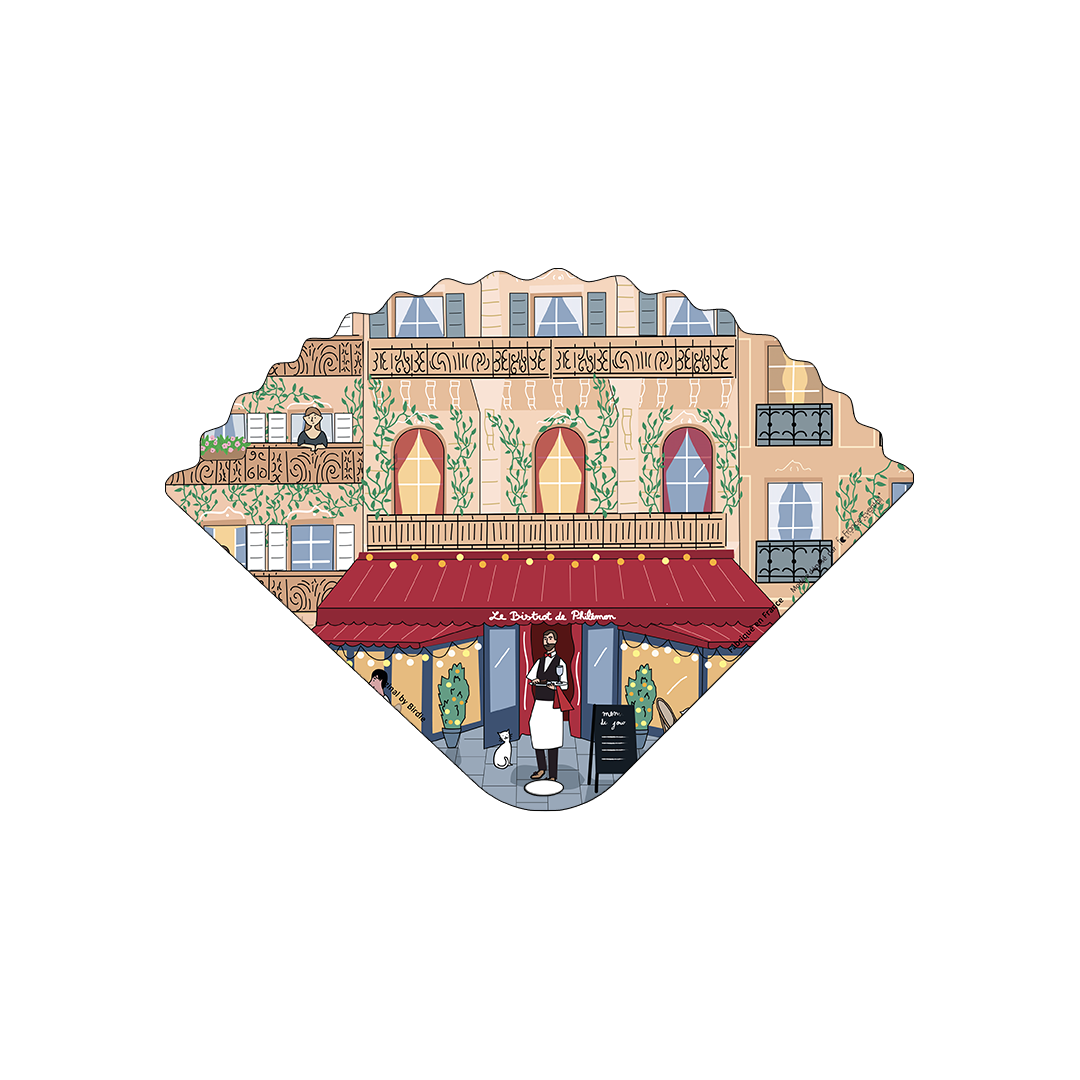 Eventail "Bistrot de Paris"