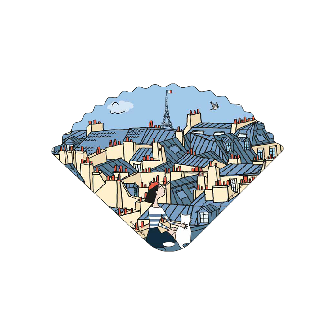 Eventail "Toits de Paris"
