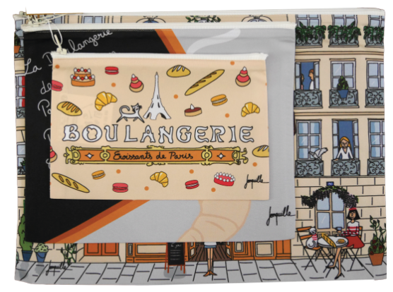 Lot de trois pochettes "Boulangerie"