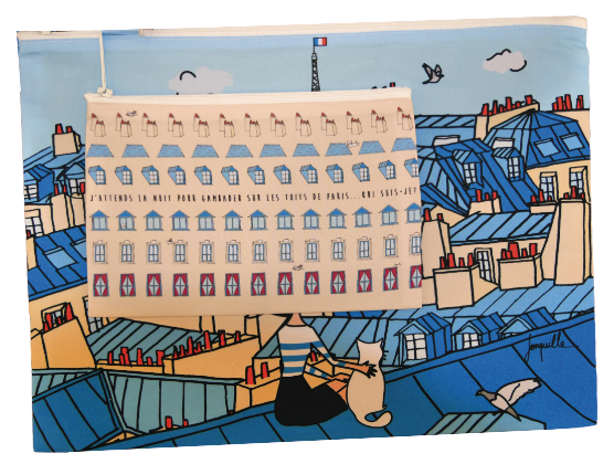 Lot de trois pochettes "Toit de Paris"
