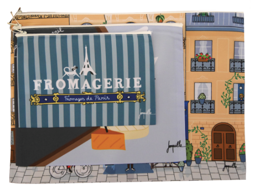 Lot de trois pochettes "Fromagerie"