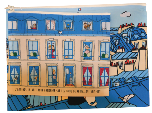Lot de trois pochettes "Toit de Paris"