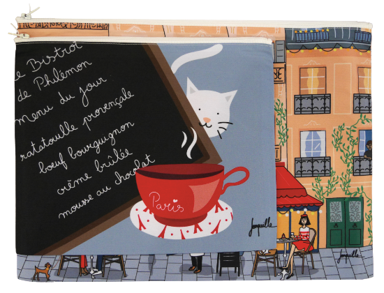 Lot de trois pochettes "Bistrot"