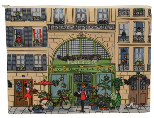 Lot de trois pochettes "Fleuristre"