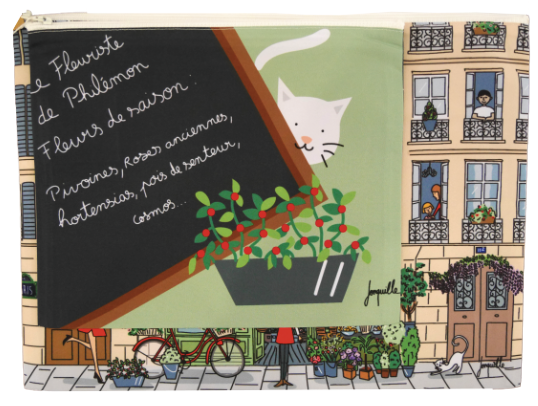 Lot de trois pochettes "Fleuristre"