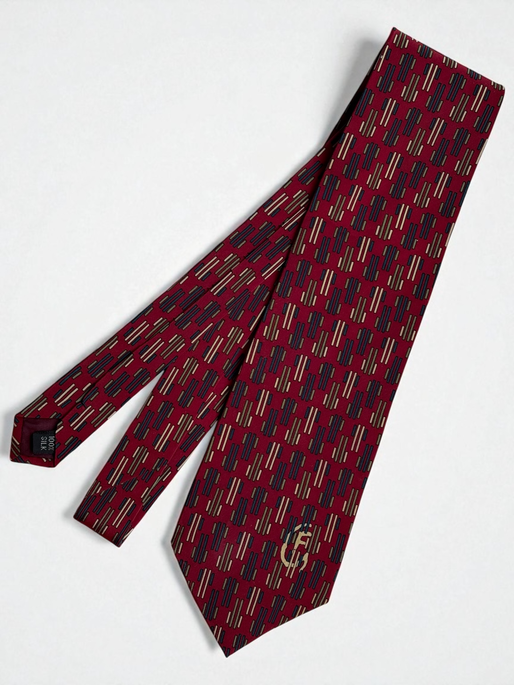 Šilkinė gumytė BURGUNDY STRIPE HARMONY
