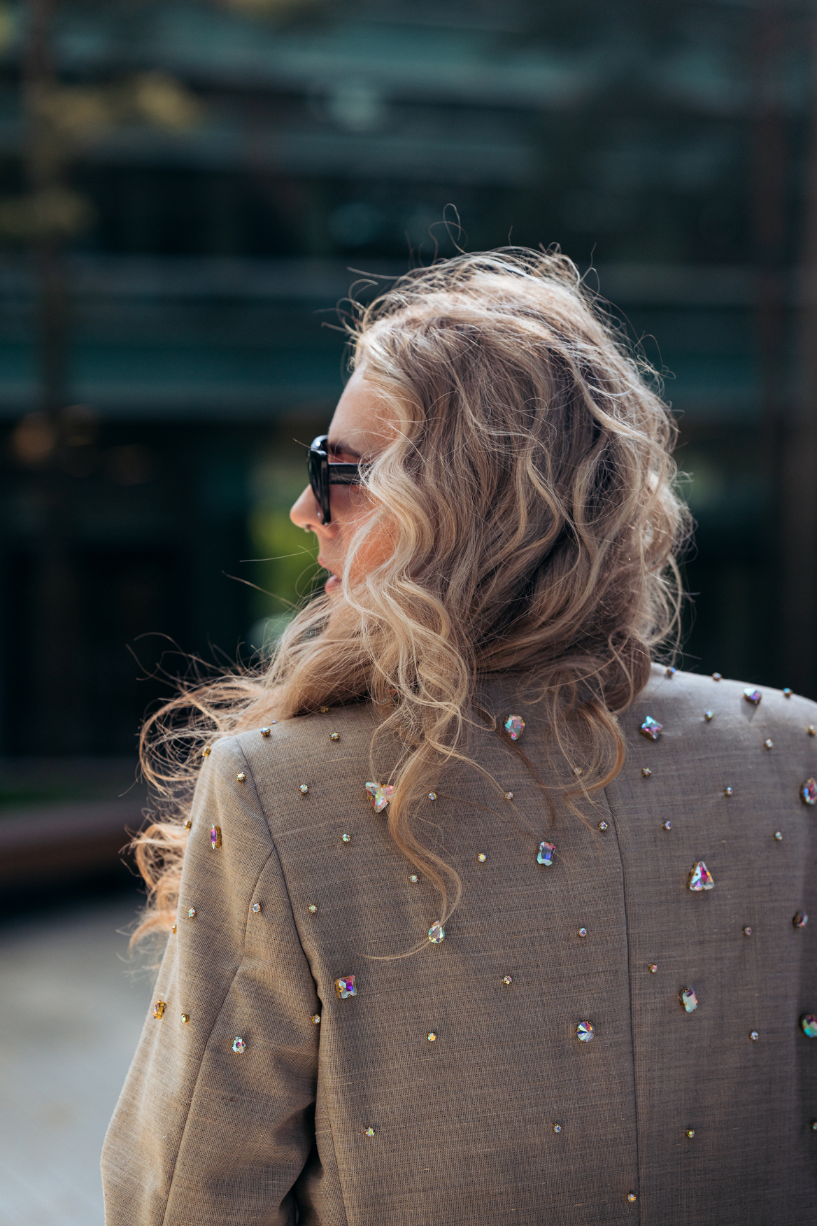 Vintažinis vilnos švarkas CRYSTAL BEIGE