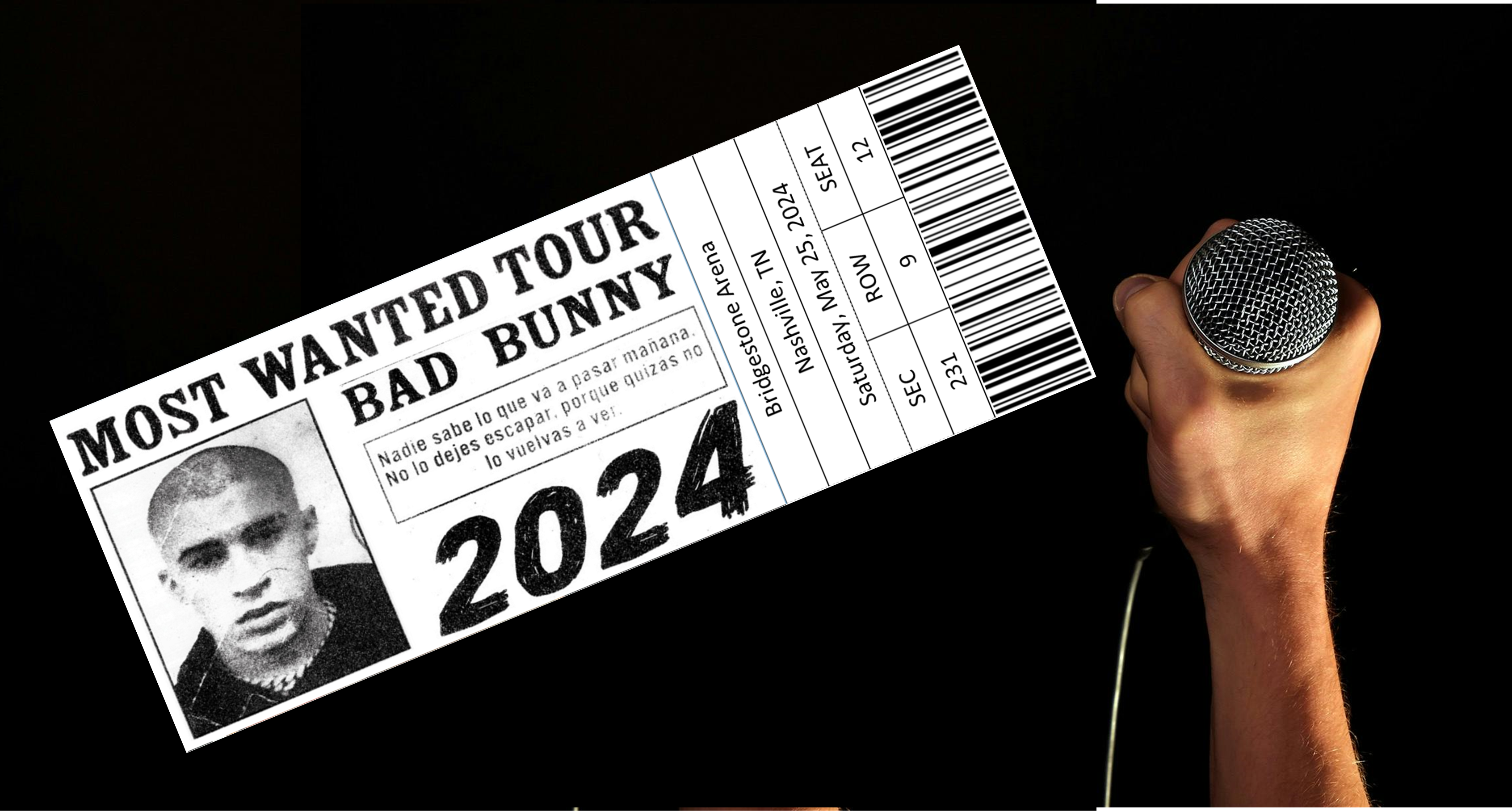 Souvenir Concert Ticket - Custom Made to Order - Physical Ticket - Ticket Stub - Ticketmaster - Concert Tour