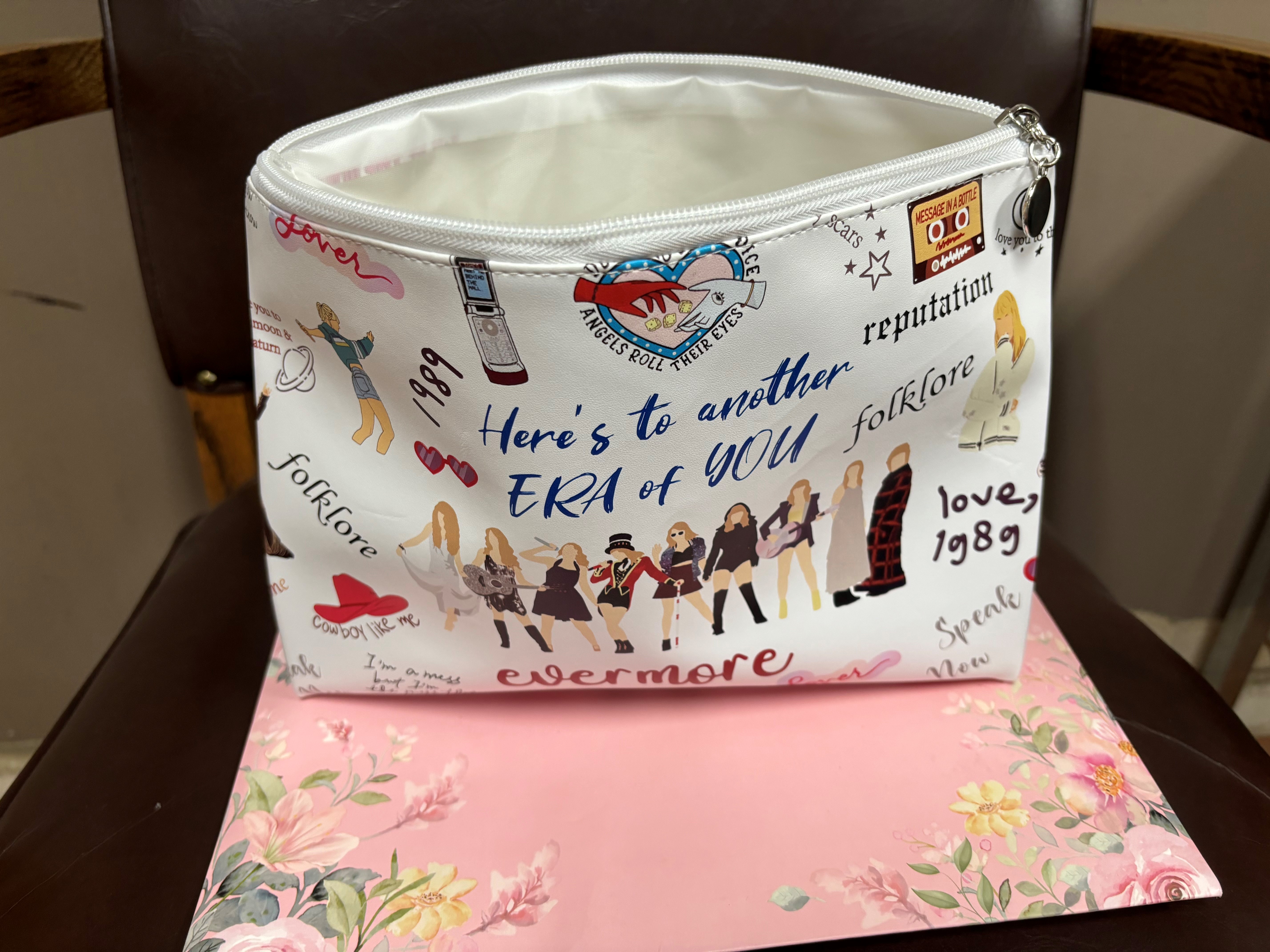 Singer Inspired PU Leather Makeup Bag - Travel Pouch - Toiletry Bag - Storage Organizer -Travel Zipper Pouch