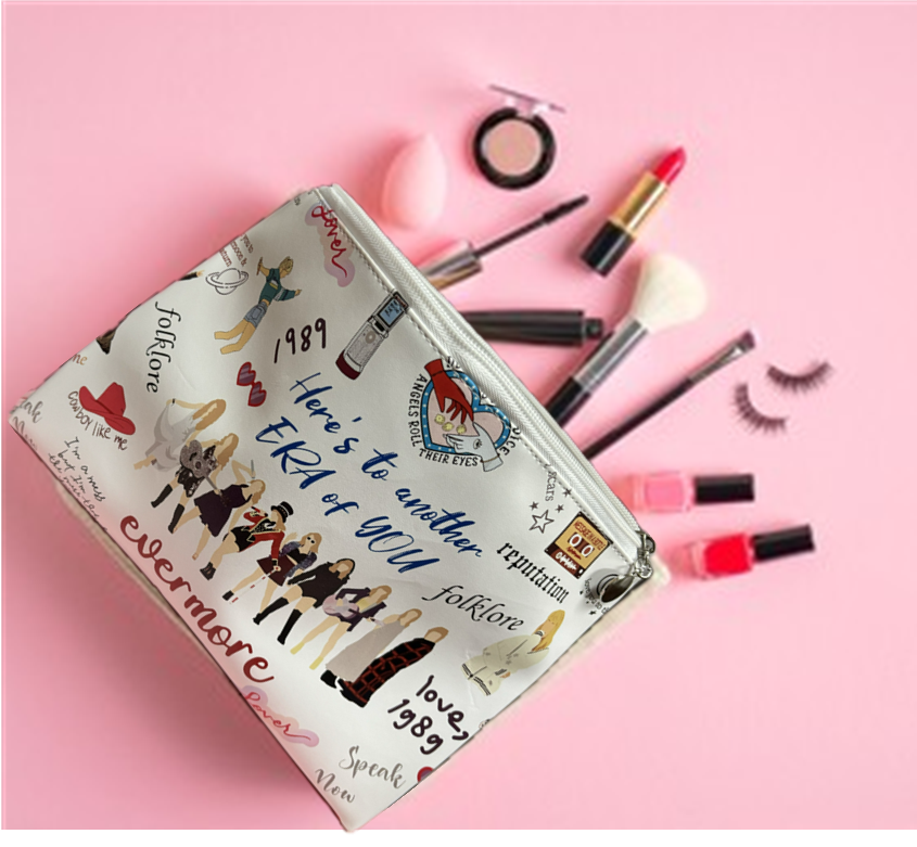 Singer Inspired PU Leather Makeup Bag - Travel Pouch - Toiletry Bag - Storage Organizer -Travel Zipper Pouch