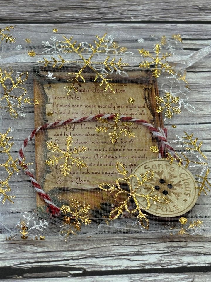 Santa's Lost Button Ornament with Keepsake Letter | Christmas Magic for Kids