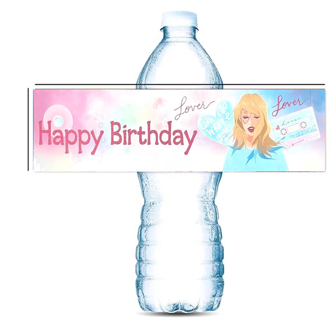 Water Bottle Labels for Music Lover Party - Water Bottle Wrapper - Party Favor - Physical Label