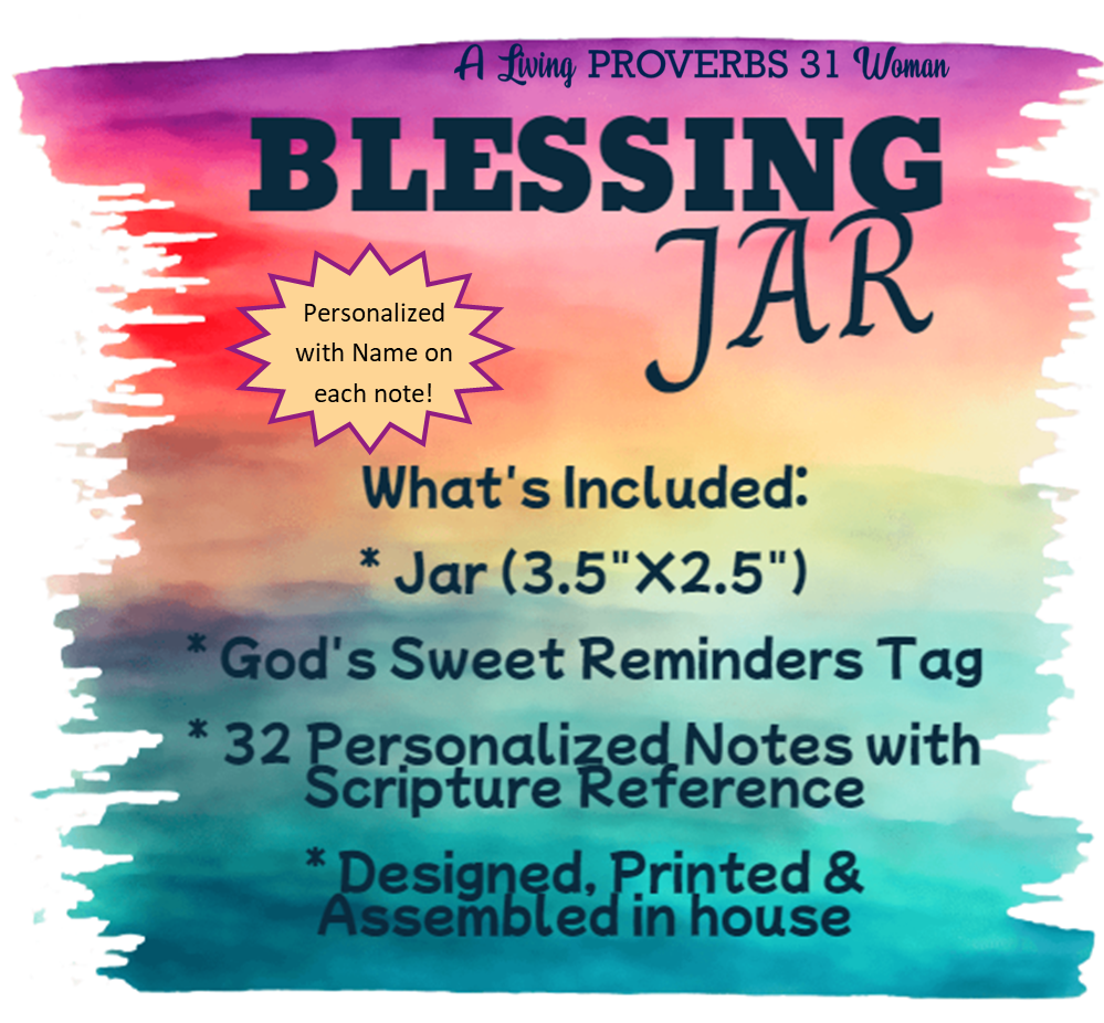 Christian Gift Jar - Bible Verse Jar - Scriptures for Encouragement - Personalized with Name