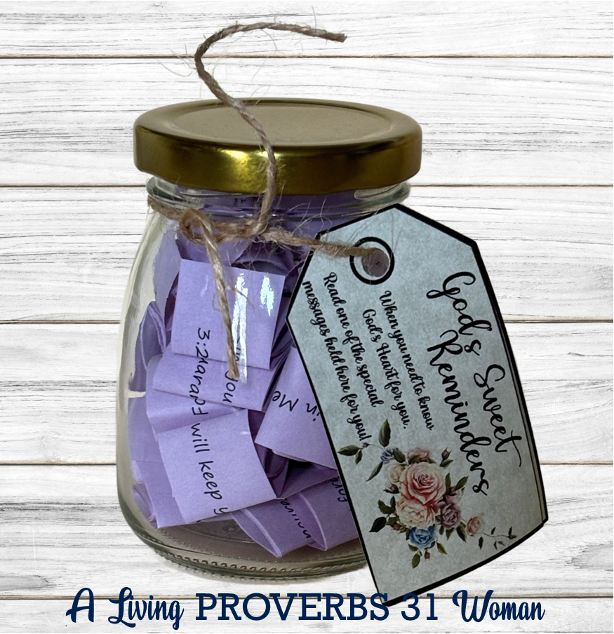 Christian Gift Jar - Bible Verse Jar - Scriptures for Encouragement - Personalized with Name