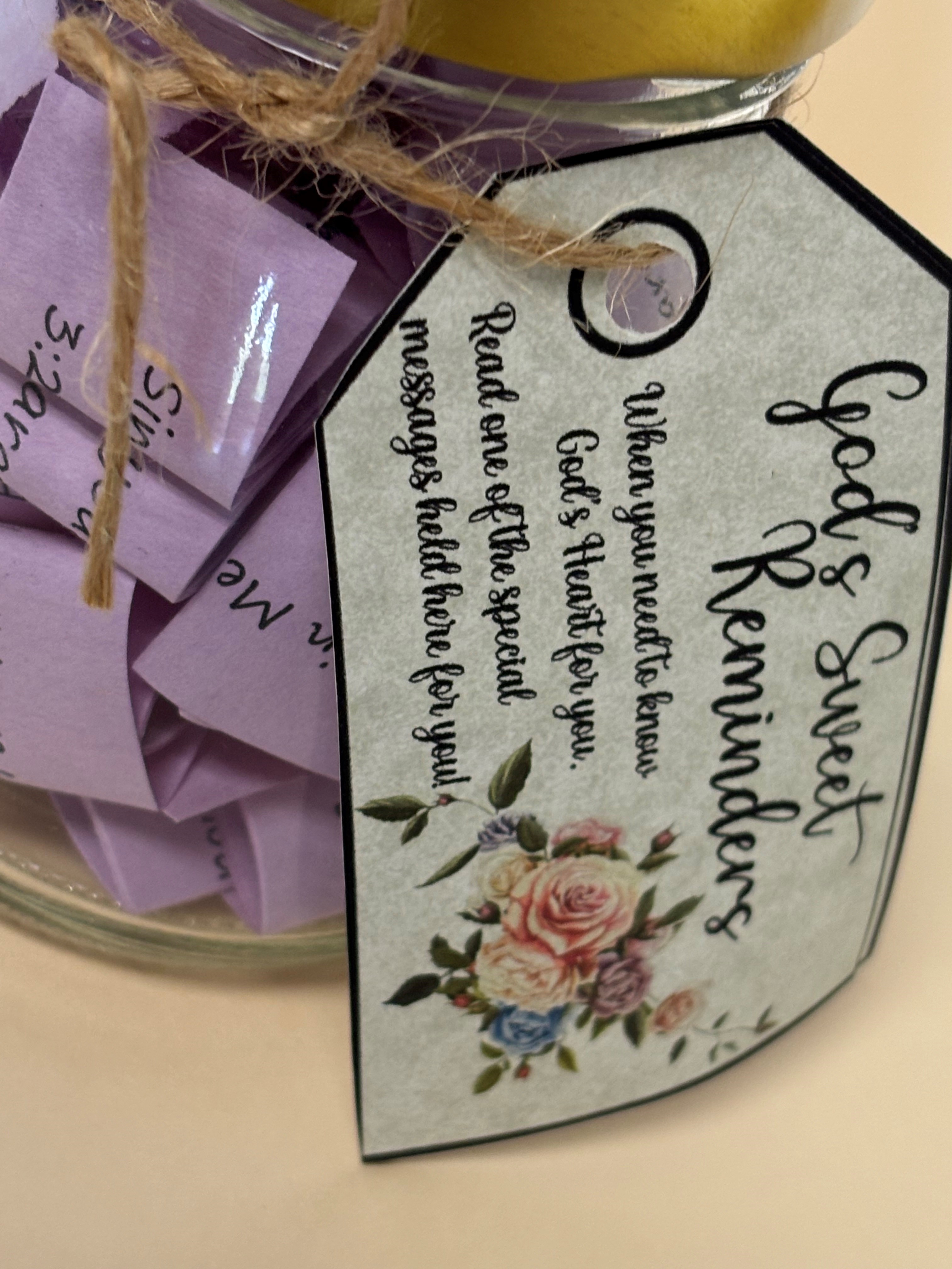 Christian Gift Jar - Bible Verse Jar - Scriptures for Encouragement - Personalized with Name