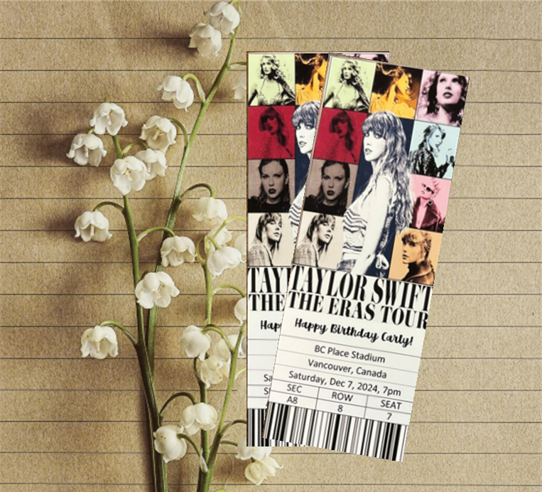 Custom Concert Ticket - Personalized Ticket Made to Order - Physical Ticket - Ticket Stub - Ticketmaster - Concert Tour