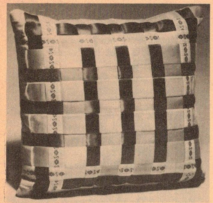 Vintage Ribbon Pillow Cover Pattern PDF Download