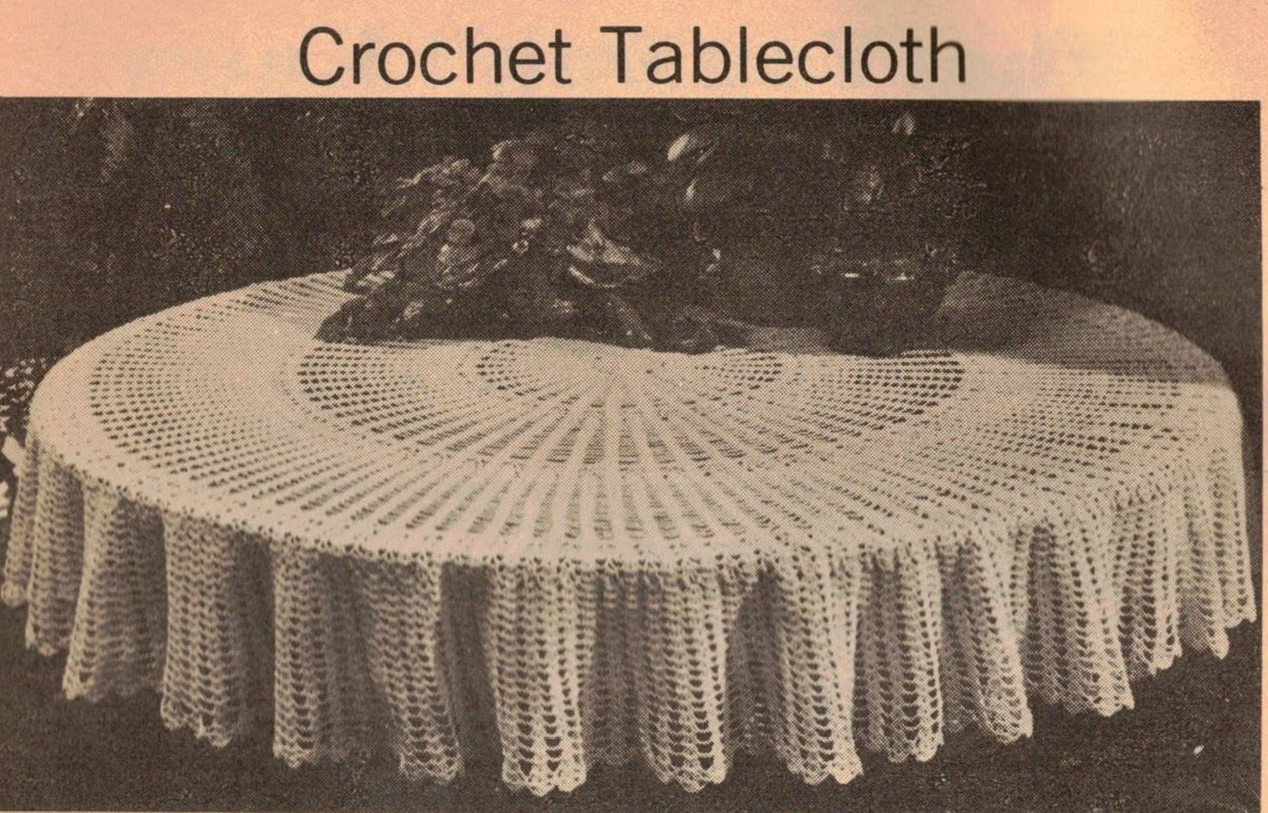 1978 Vintage Crochet Tablecloth PDF Download