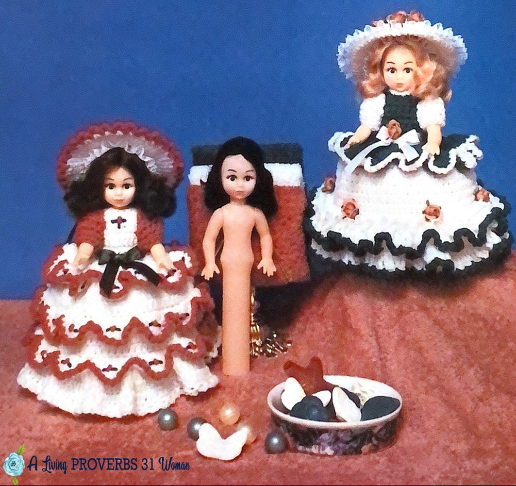 Vintage Toilet Tissue Cover Girl Series 2 Crochet Pattern PDF Download