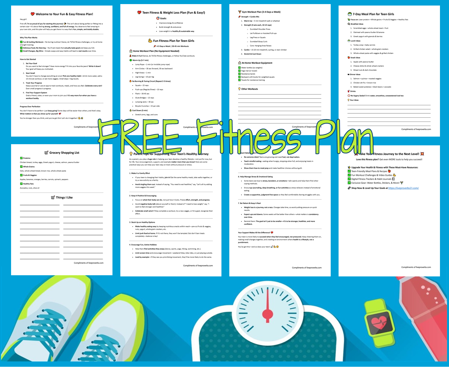 FREE Fitness Plan for Teen Girls (Digital Download)