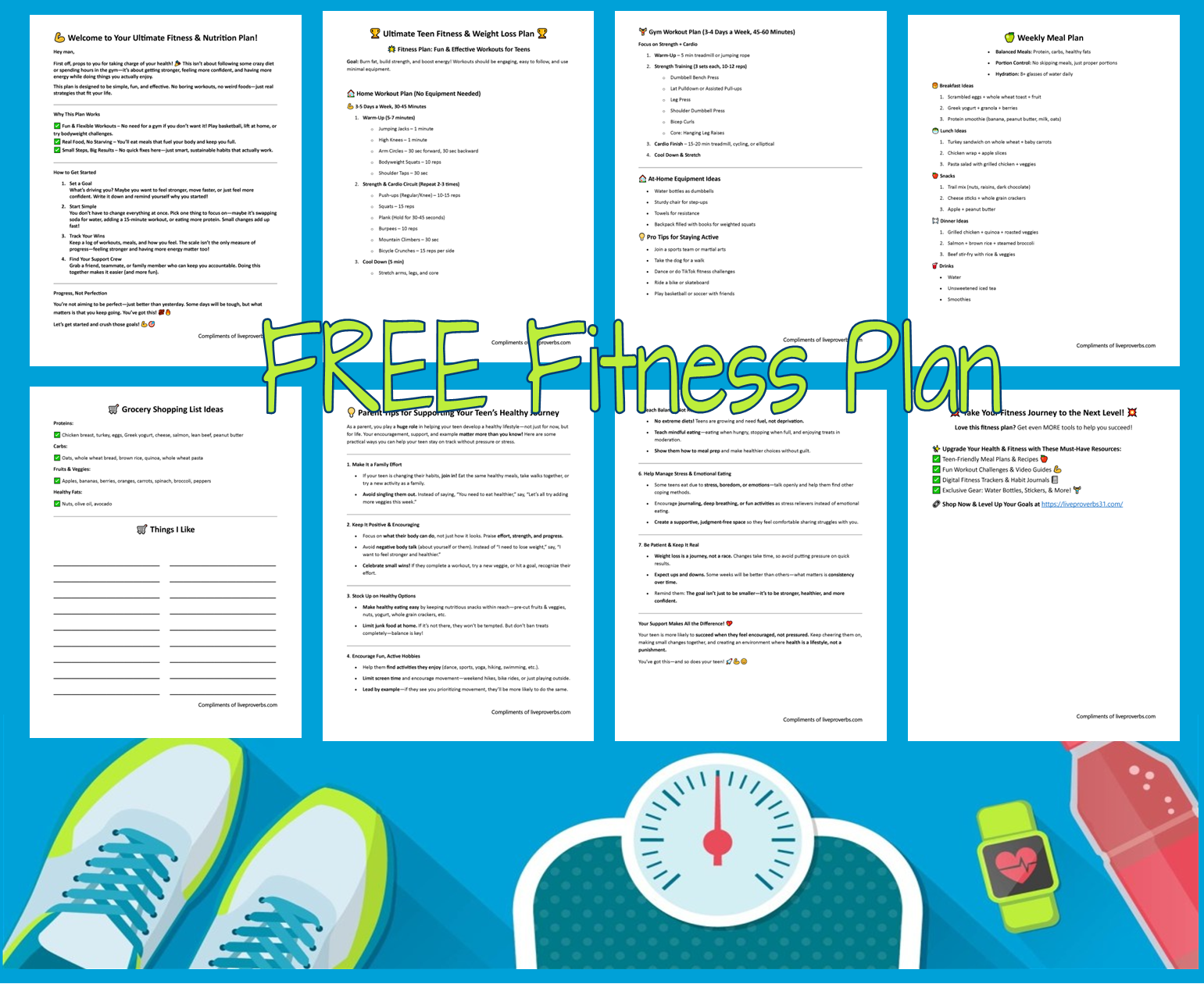 FREE Teen Fitness Plan for Boys (Digital Download)