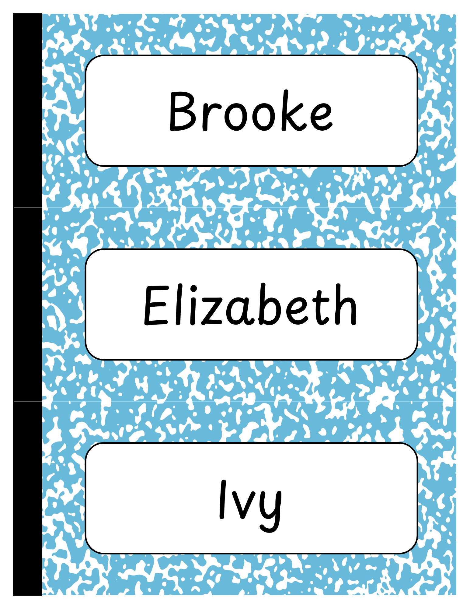 Composition Name Tag Desk Plate - Student Desk Plate - Printable Desk Name Tag - Editable Name Plate - Composition Notebook Classroom Decor