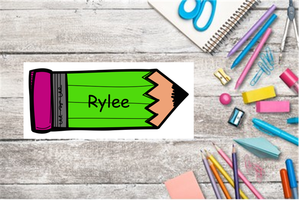 Pencil Name Tags - Pencil Desk Plate - Student Desk Plates - Printable Classroom Name Tags - Editable Name Plates - Pencil Classroom Decor