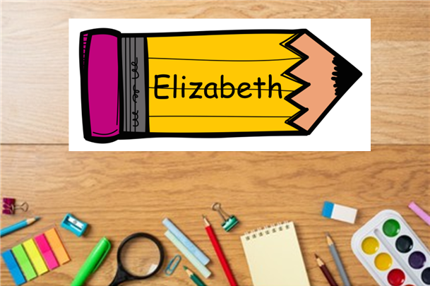 Pencil Name Tags - Pencil Desk Plate - Student Desk Plates - Printable Classroom Name Tags - Editable Name Plates - Pencil Classroom Decor